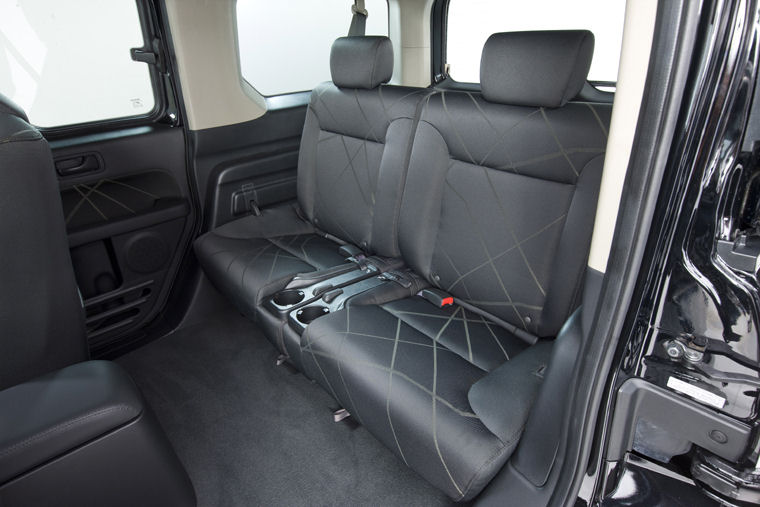 Pictures of honda element with seats down as bed